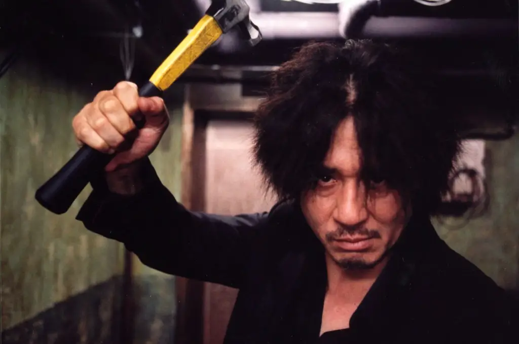 Oldboy film still showcasing themes of vengeance and identity